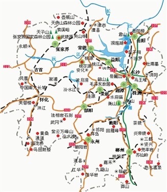 湖(hú)南(nán)省景區(qū)導向圖