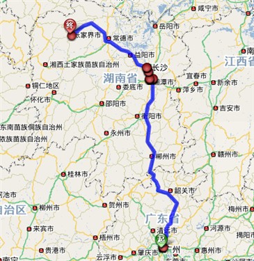 廣州到(dào)張家(jiā)界旅遊自(zì)駕車(chē)交通(tōng)路(lù)線（火(huǒ)車(chē)/飛(fēi)機(jī)）